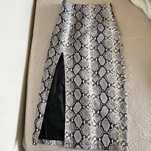 Snake Skin leather Skirt